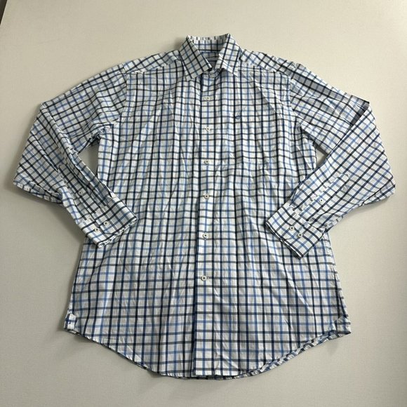 Southern Tide Classic Fit Mens Medium Long Sleeve Button Down Plaid Cotton Shirt - Picture 1 of 9